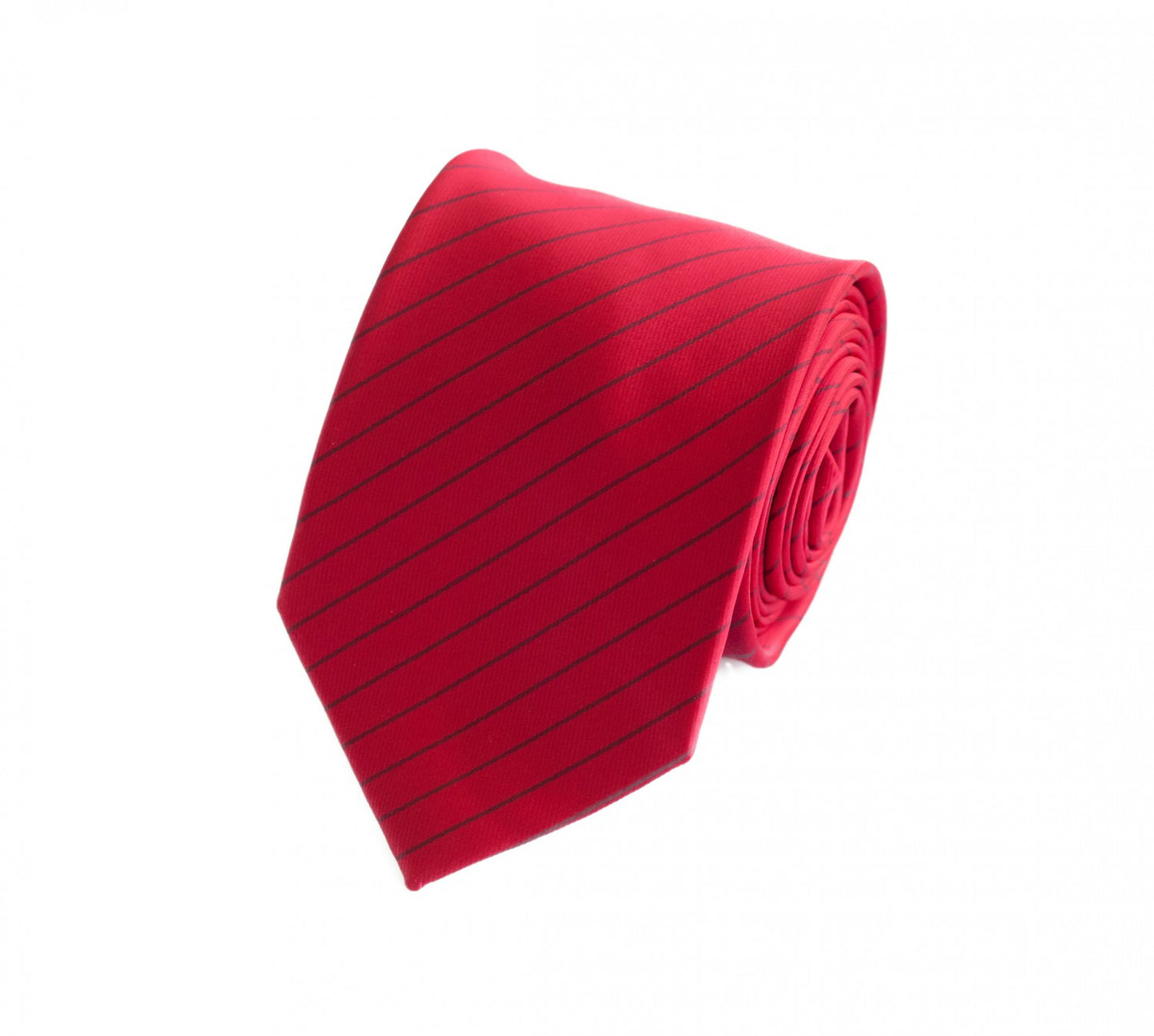 Schlips Krawatte Krawatten Binder 8cm rot schwarz gestreift Fabio Farini