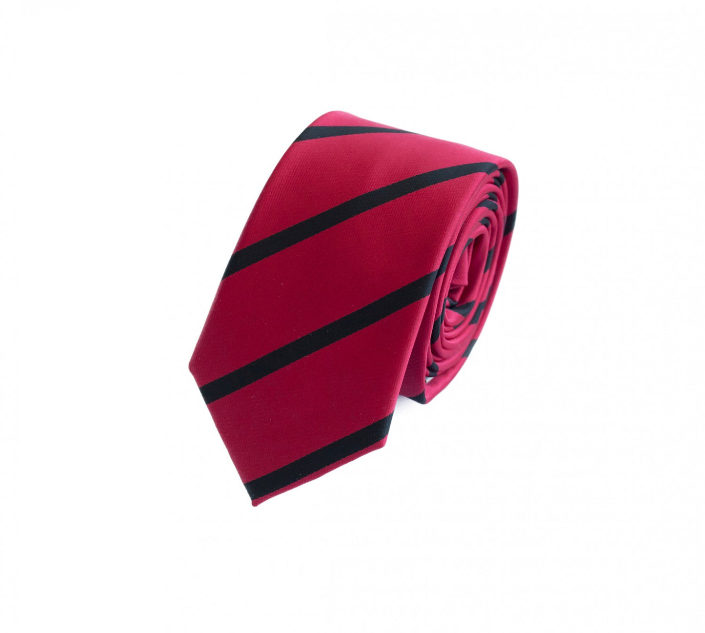 Schlips Krawatte Krawatten Binder 6cm rot schwarz gestreift Fabio Farini