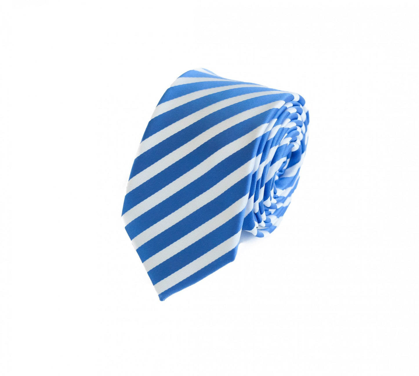 Schlips Krawatte Krawatten Binder 6cm blau weiß gestreift Fabio Farini