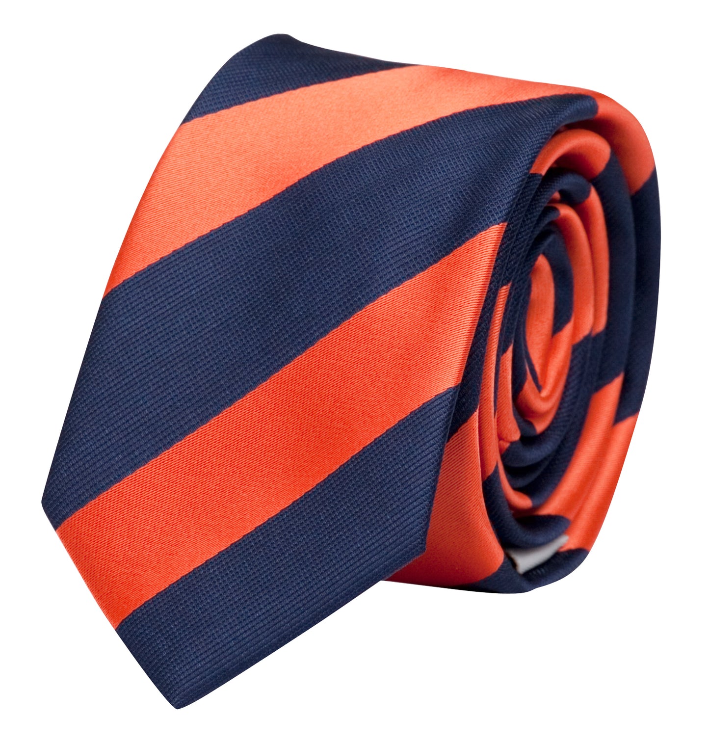 Schlips Krawatte Krawatten Binder 6cm blau orange gestreift Fabio Farini
