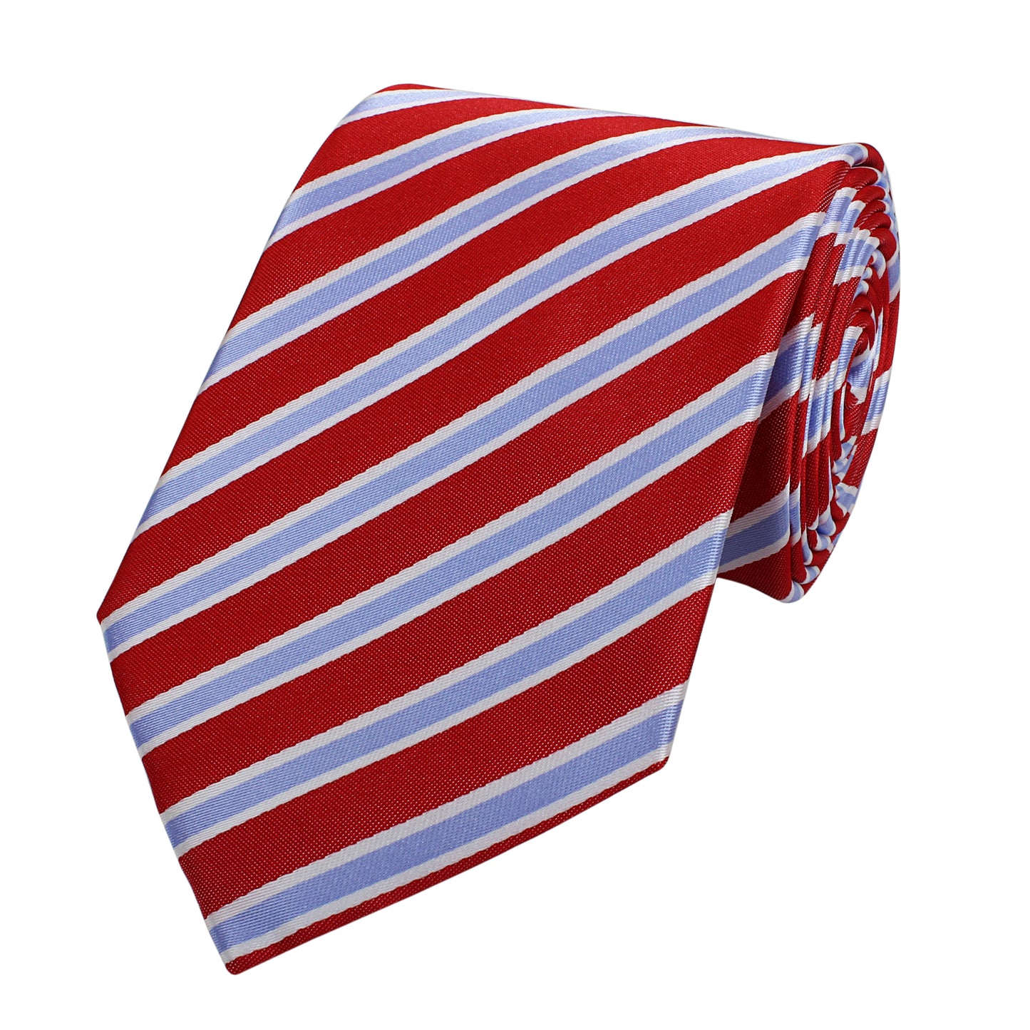 Schlips Krawatte Krawatten Binder Breit 8cm Rot/Violett gestreift Fabio Farini