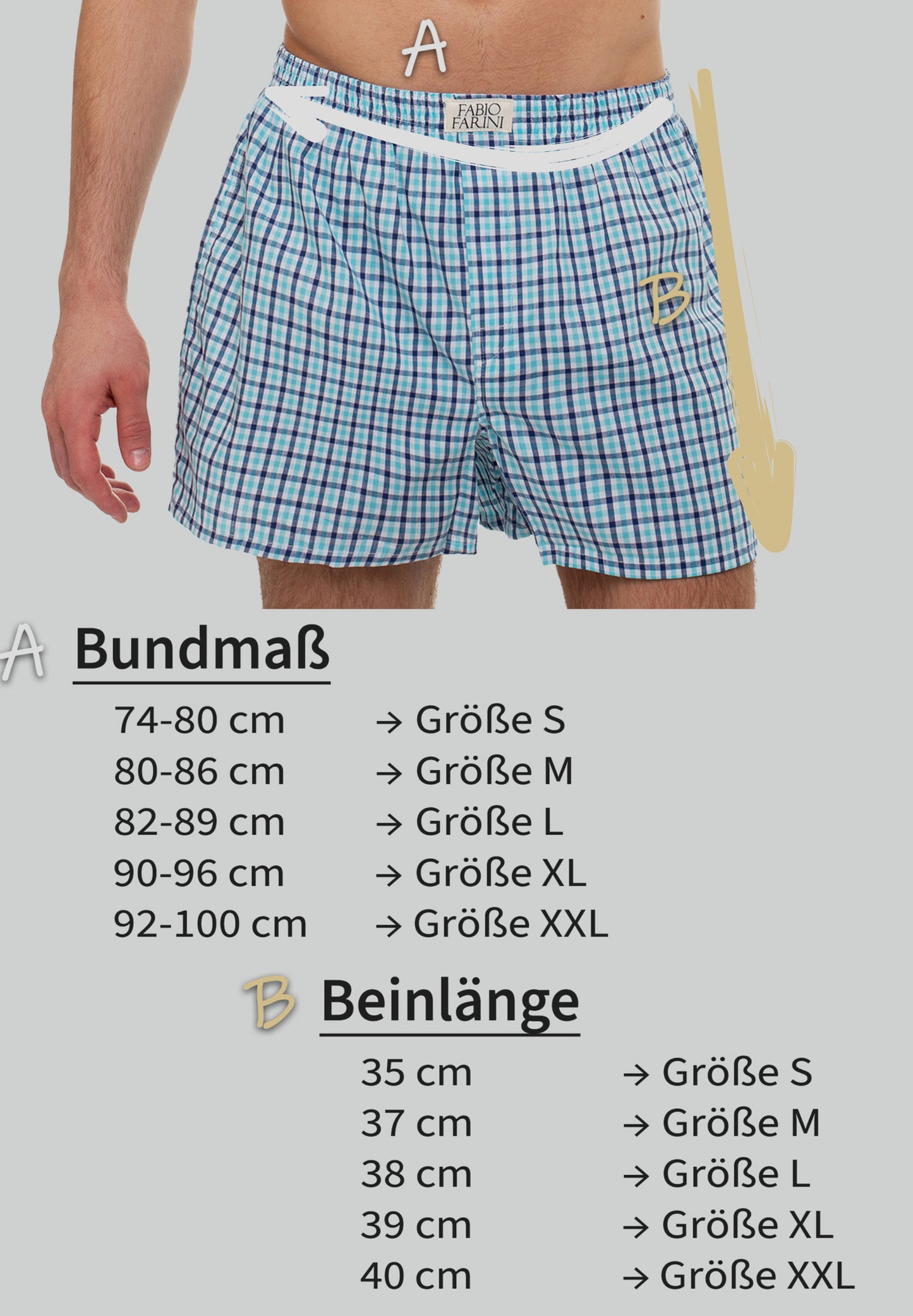 Fabio Farini Webboxershorts aus 100% Baumwolle