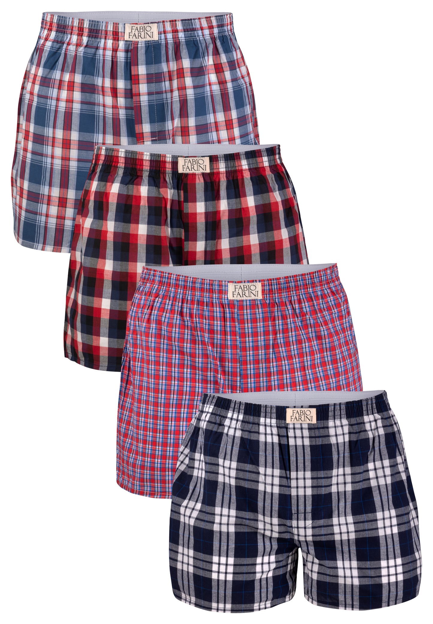 Fabio Farini Webboxershorts aus 100% Baumwolle