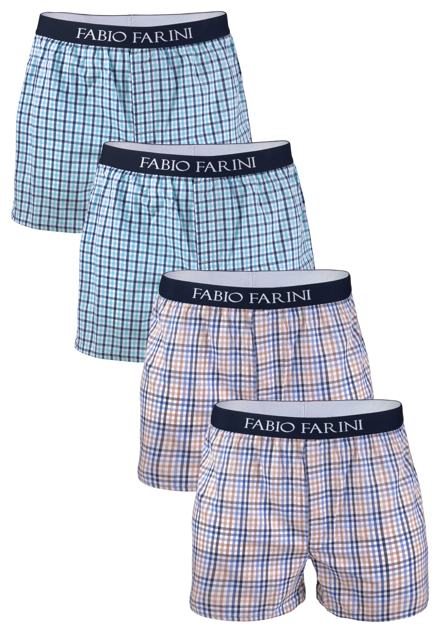 Fabio Farini Webboxershorts aus 100% Baumwolle