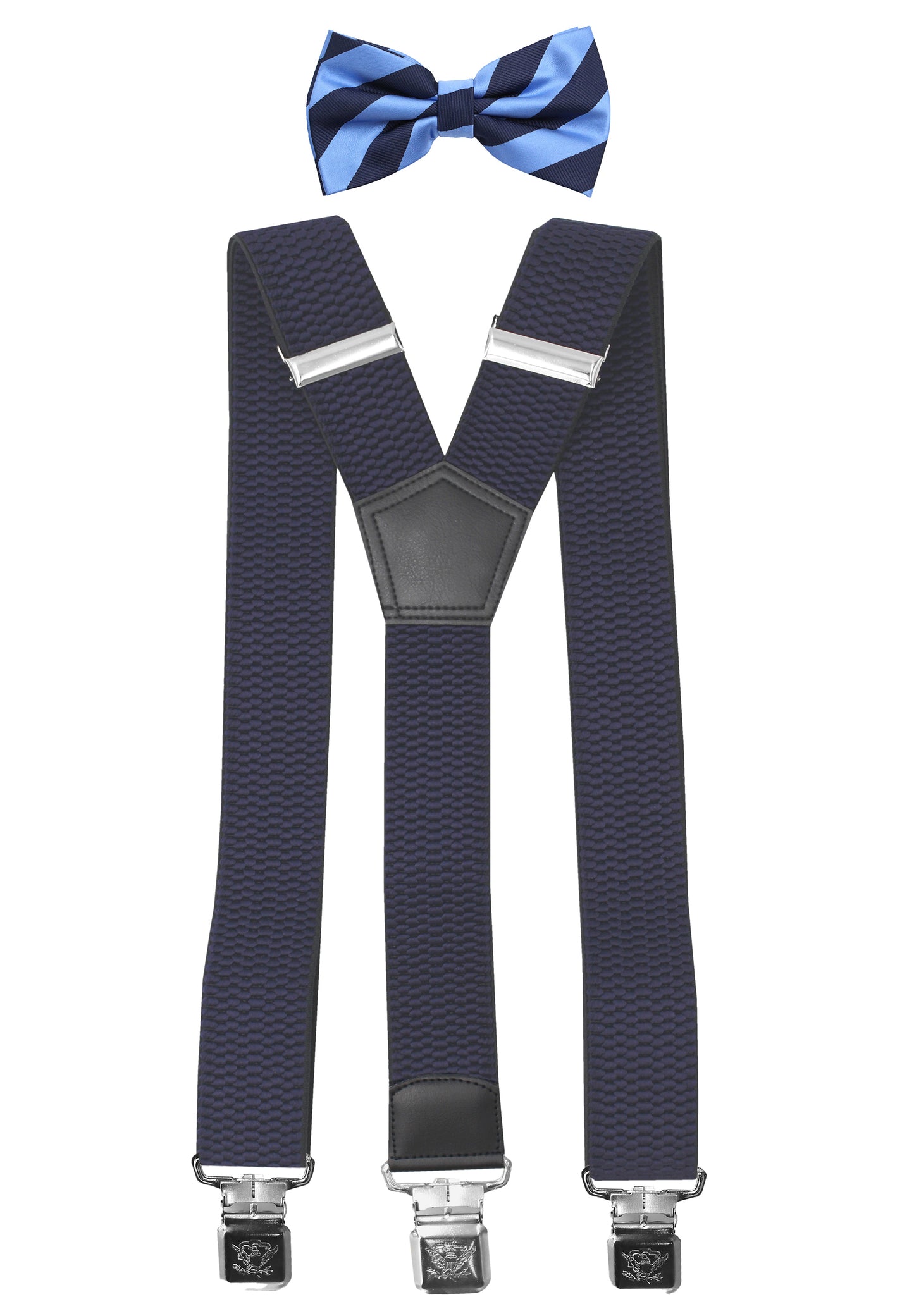 Fabio Farini Herren Hosenträger Set 4cm Y Form mit Passender Fliege