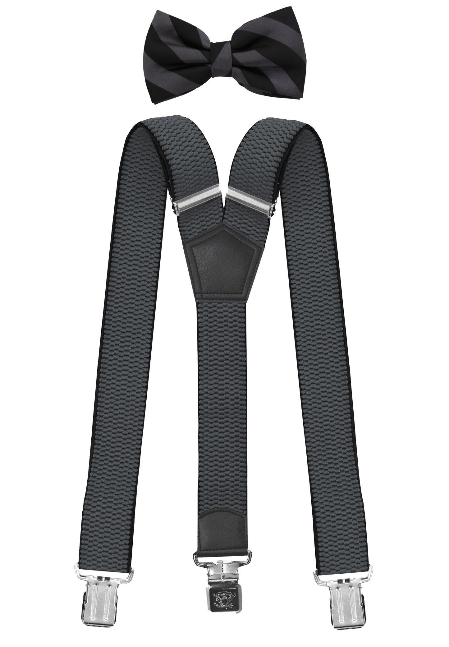 Fabio Farini Herren Hosenträger Set 4cm Y Form mit Passender Fliege