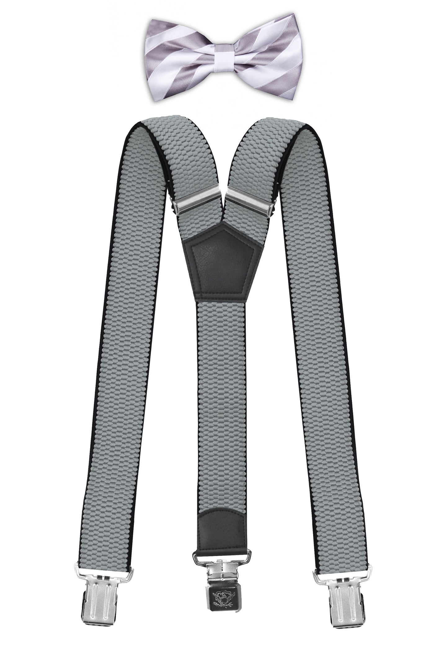 Fabio Farini Herren Hosenträger Set 4cm Y Form mit Passender Fliege