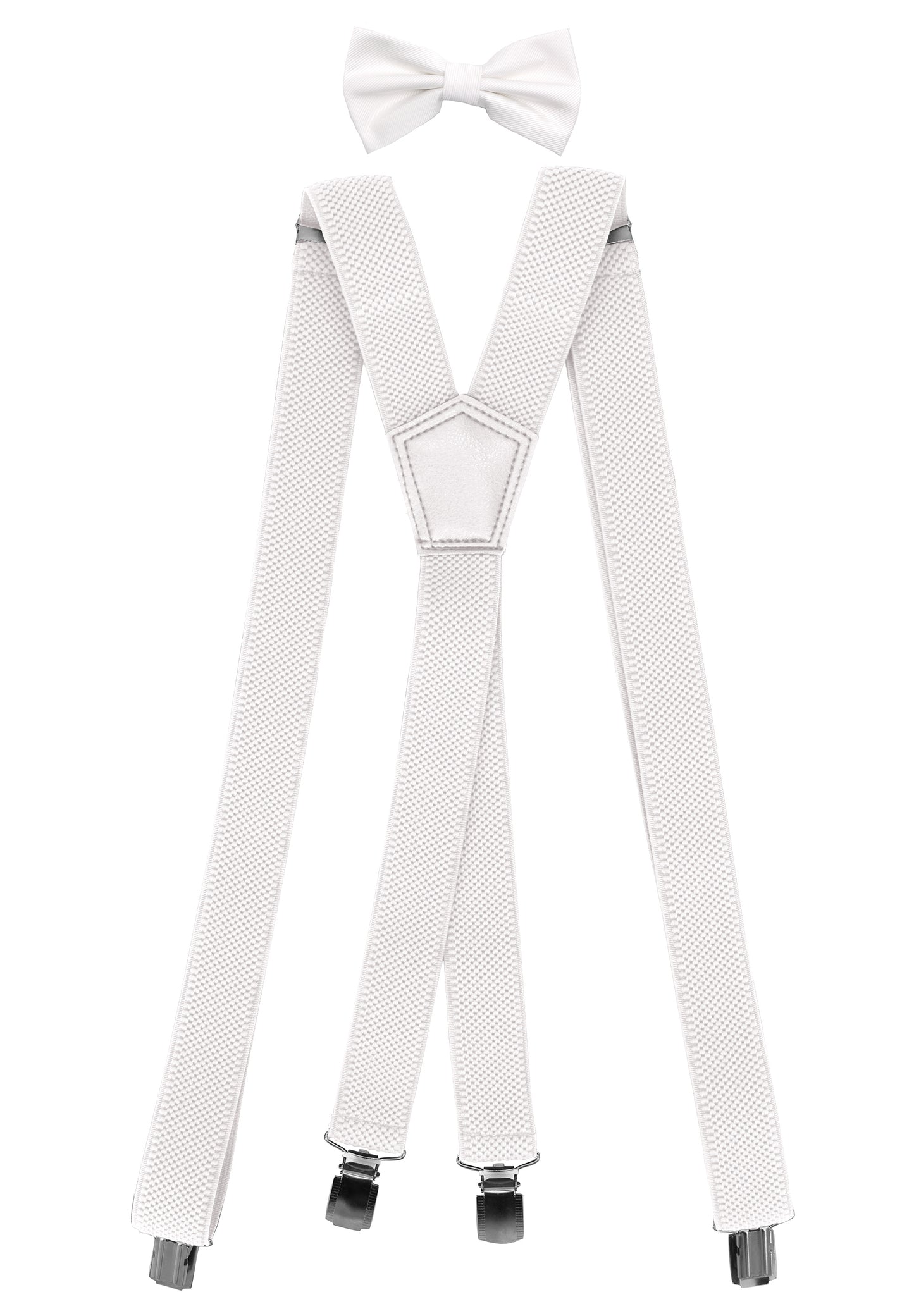 Fabio Farini Herren Hosenträger Set 3cm X Form mit Passender Fliege