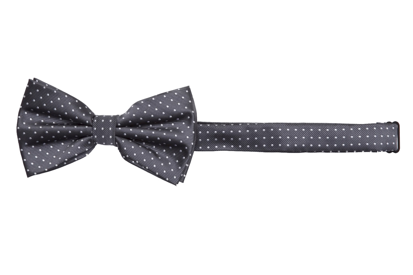Fliege silbergrau, gepunktet weiß Polka Dots Schleife Fabio Farini Querbinder