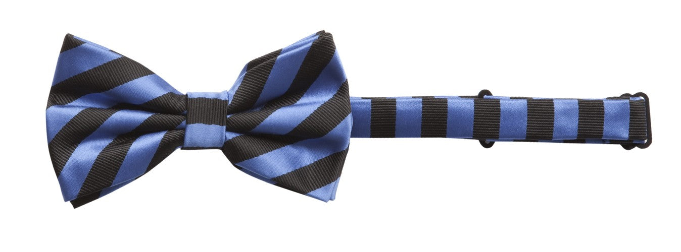 Fliege schwarz blau gestreift Schleife Fabio Farini Querbinder Glanz Streifen