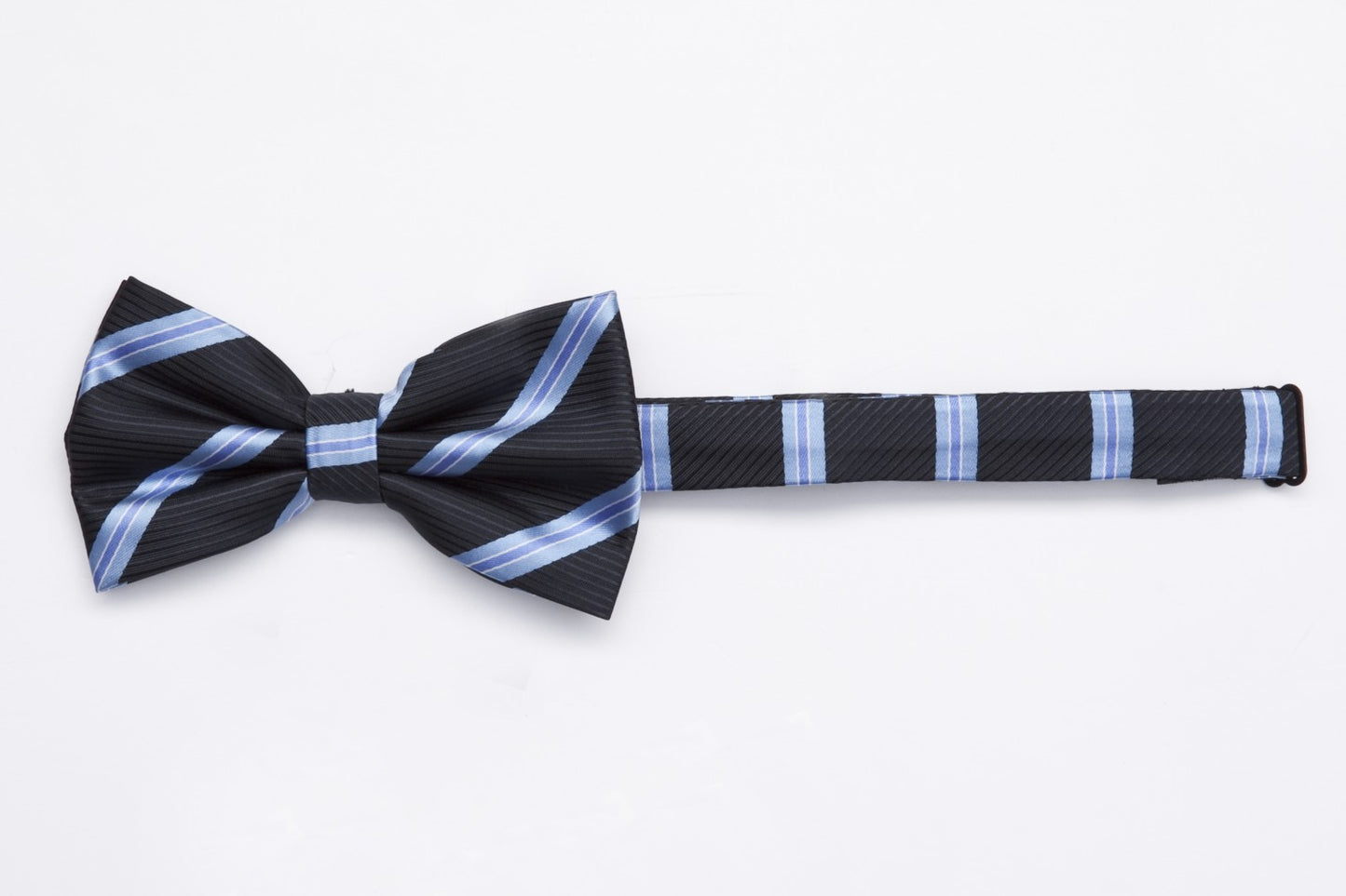 Fliege schwarz, blau weiß gestreift Schleife Fabio Farini Querbinder casual