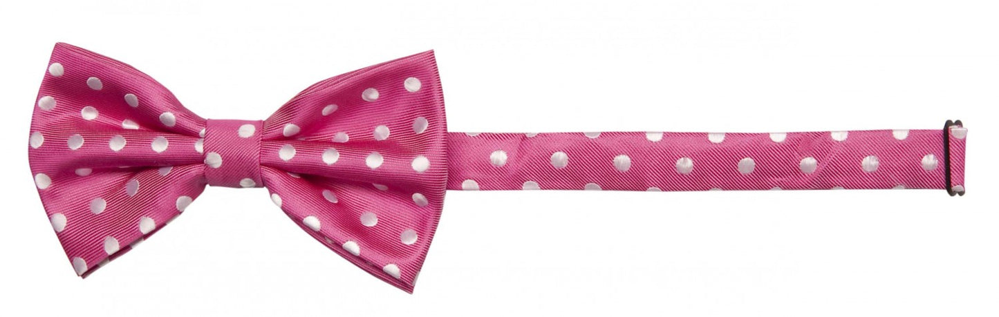 Fliege pink gepunktet weiß Struktur Polka Dots Schleife Fabio Farini Querbinder