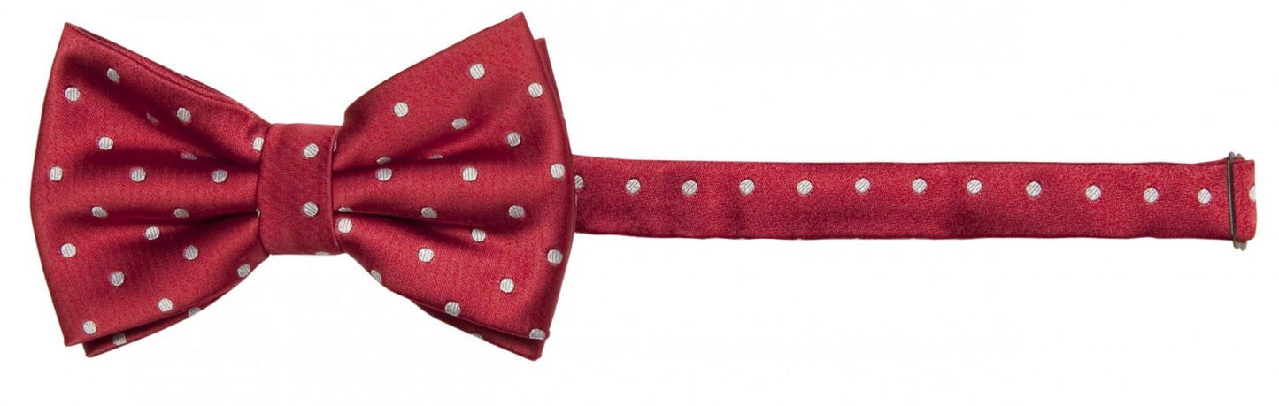 Fliege rot, grau gepunktet Schleife Polka Dots Fabio Farini Punkte Querbinder