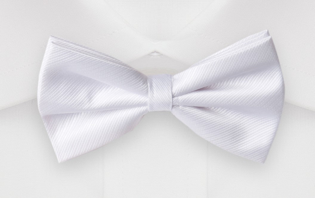 Fliege weiß, edle Streifenstruktur Hochzeit Schleife Fabio Farini Querbinder