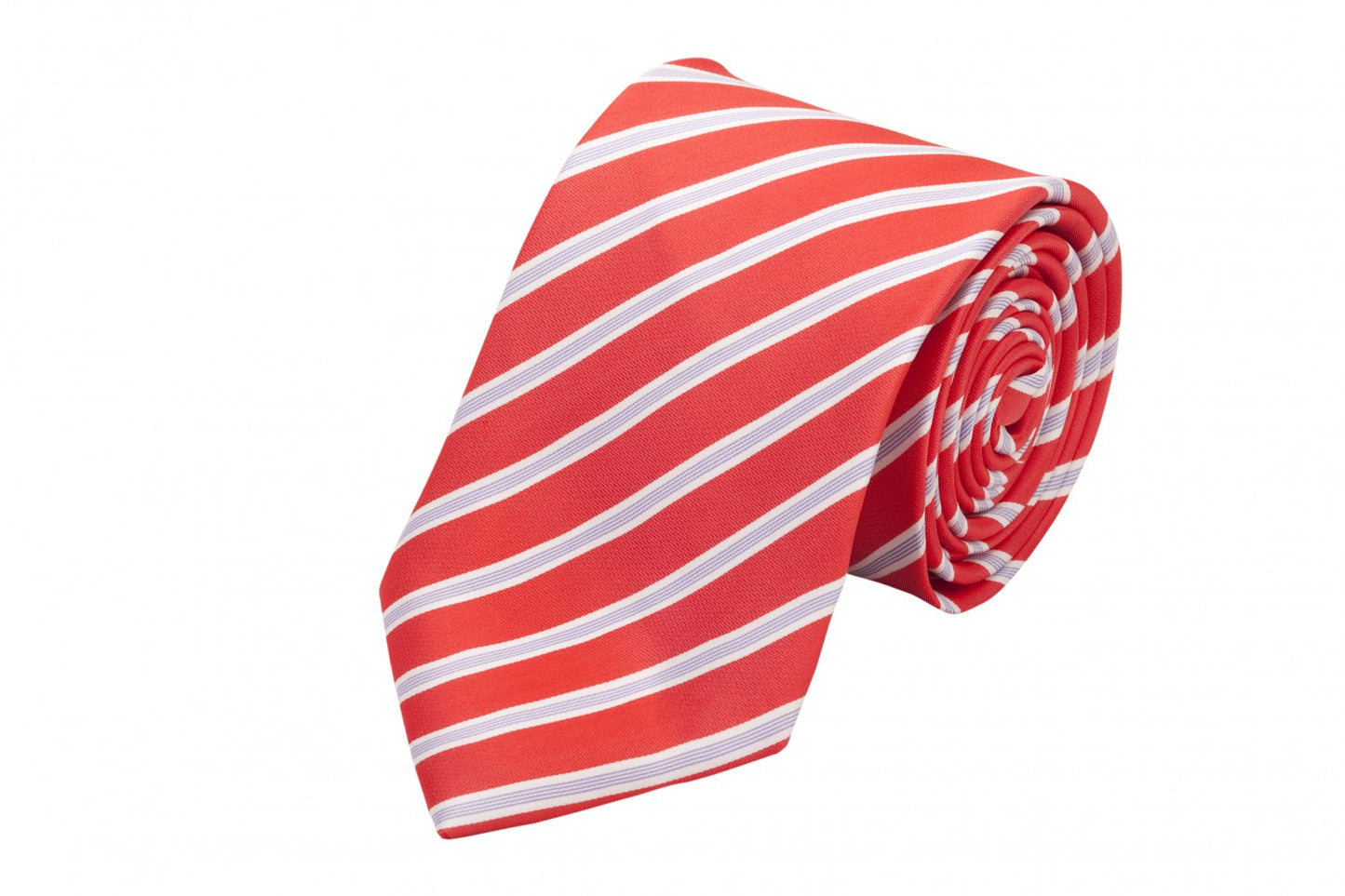 Schlips Krawatte Krawatten Binder 6cm rot weiß gestreift Fabio Farini