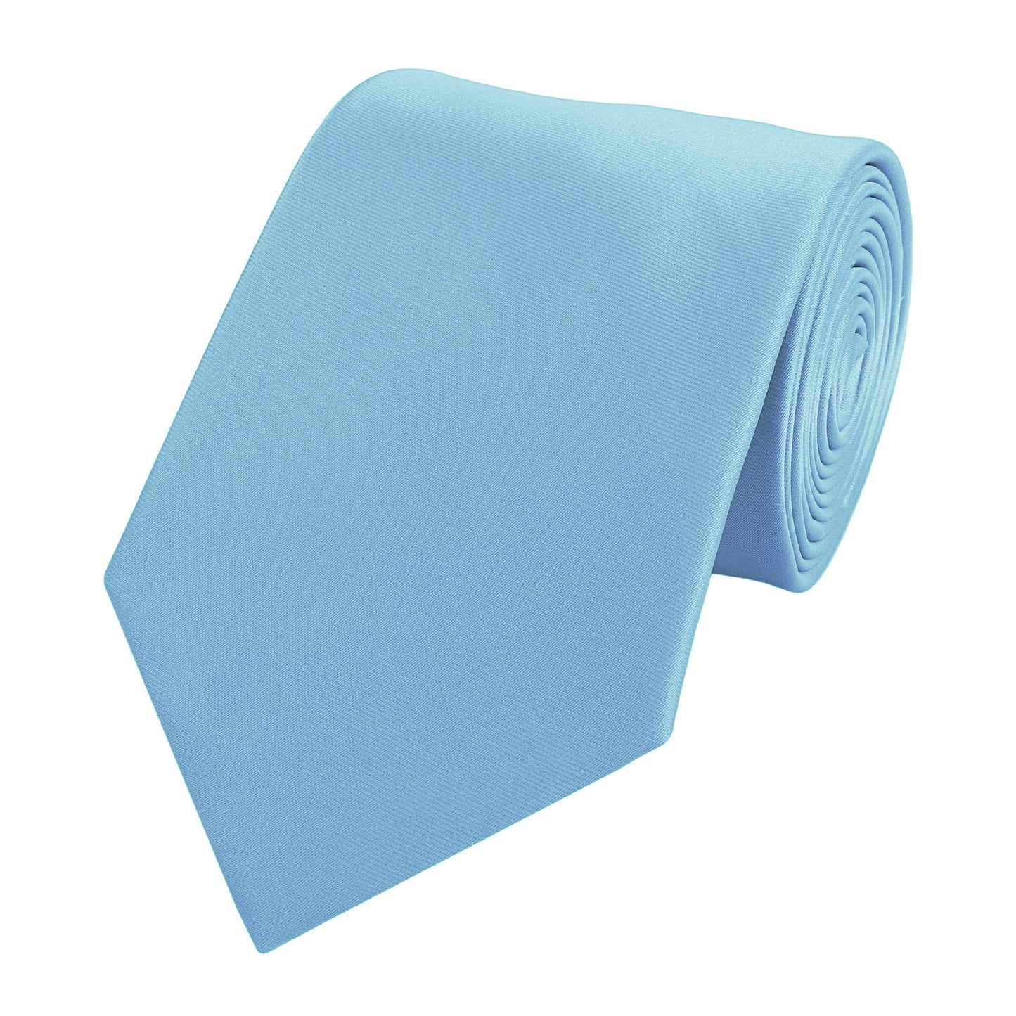 Schlips Krawatte Krawatten Binder 8cm hellblau uni  Fabio Farini