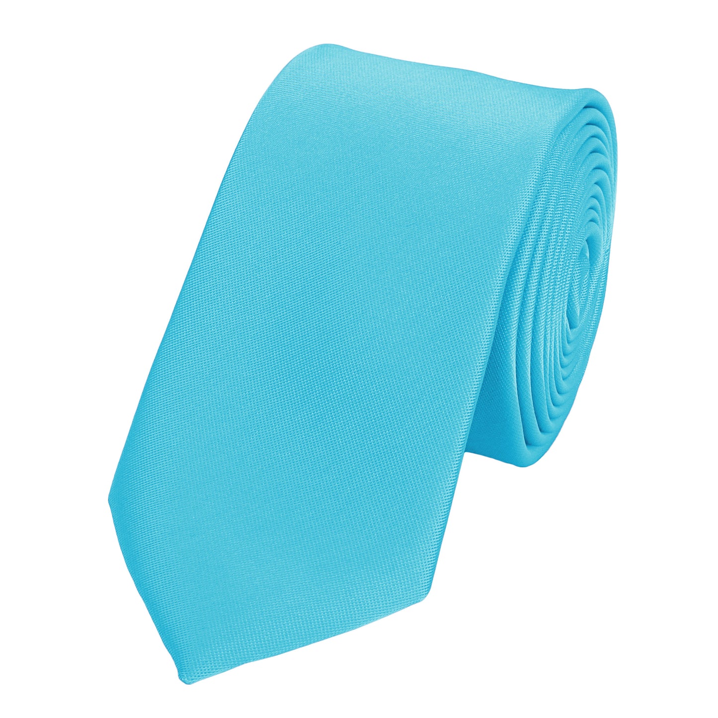Schlips Krawatte Krawatten Binder 6cm cyan türkis Fabio Farini