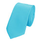 Schlips Krawatte Krawatten Binder 6cm cyan türkis Fabio Farini