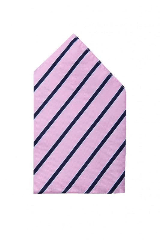 Einstecktuch rosa mitternachtsblau weiß gestreift Büro Fabio Farini edler Glanz Streifen