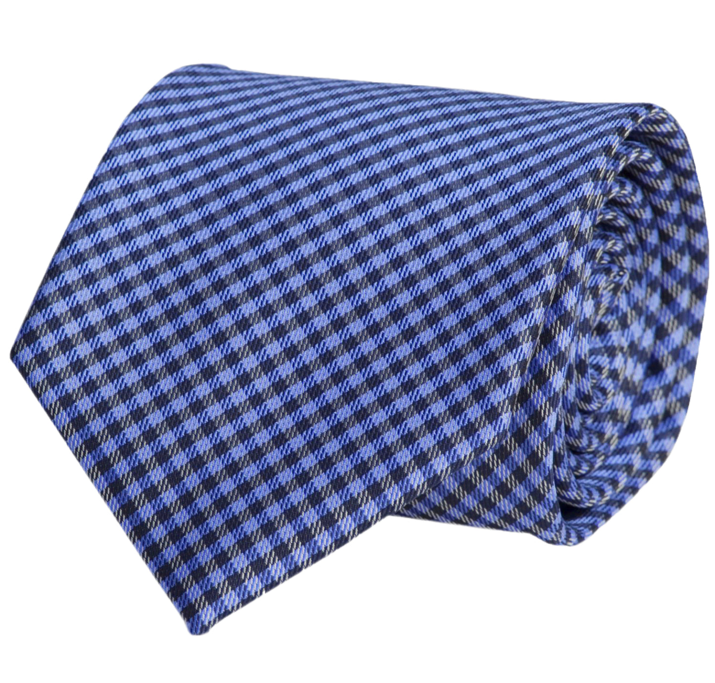 Schlips Krawatte Krawatten Binder 8cm blau kariert Fabio Farini