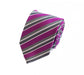 Schlips Krawatte Krawatten Binder 8cm magenta grau weiß gestreift Fabio Farini