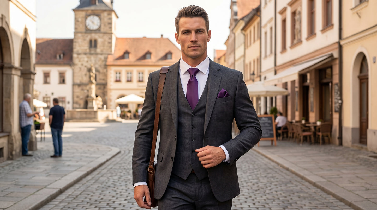 Fabio Farini Herren Krawatten Set 05er Farbmix 34 6cm/8cm
