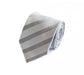 Schlips Krawatte Krawatten Binder 8cm grau silber gestreift Fabio Farini