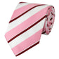 Schlips Krawatte Krawatten Binder 8cm rosa weiß rot gestreift Fabio Farini