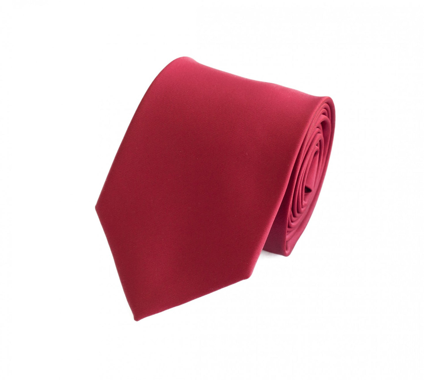Schlips Krawatte Krawatten Binder 8cm rot uni Fabio Farini