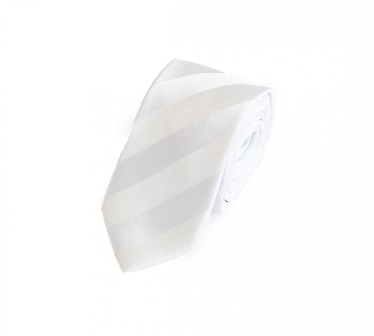 Schlips Krawatte Krawatten Binder 6cm weiß gestreift uni Fabio Farini