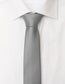 Schlips Krawatte Krawatten Binder 6cm grau silber steingrau uni Fabio Farini