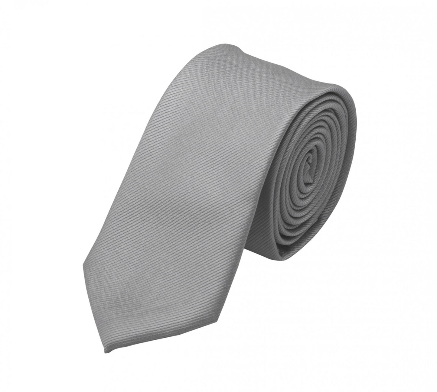 Schlips Krawatte Krawatten Binder 6cm grau silber steingrau uni Fabio Farini