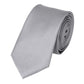 Schlips Krawatte Krawatten Binder 6cm grau silber steingrau uni Fabio Farini