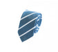 Schlips Krawatte Krawatten Binder 6cm blau weiß gestreift Fabio Farini