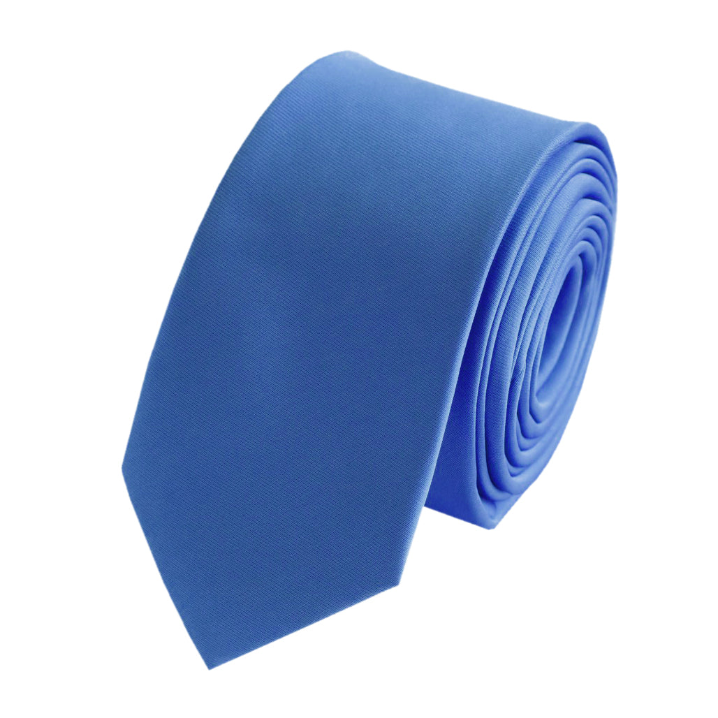 Schlips Krawatte Krawatten Binder 6cm blau eisblau hellblau uni Fabio Farini