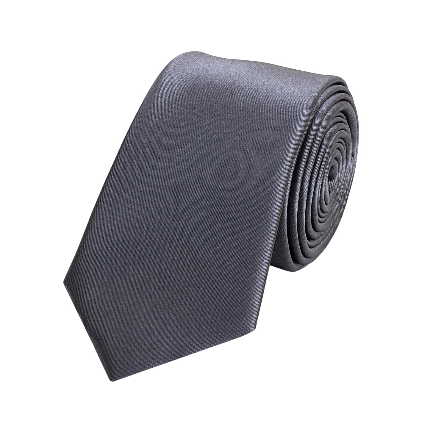 Schlips Krawatte Krawatten Binder 6cm grau uni Fabio Farini