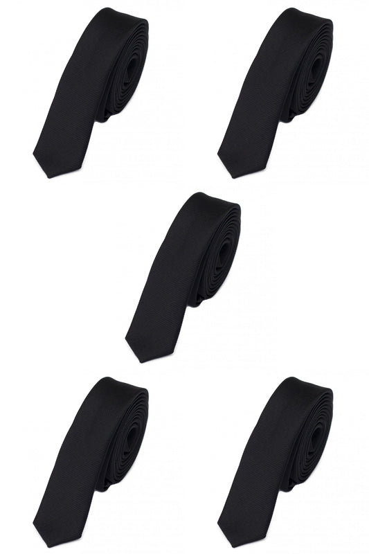 Fabio Farini Herren Krawatten Set 05er oder 10er unifarben 3cm