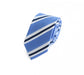 Schlips Krawatte Krawatten Binder 6cm weiß blau gestreift Fabio Farini