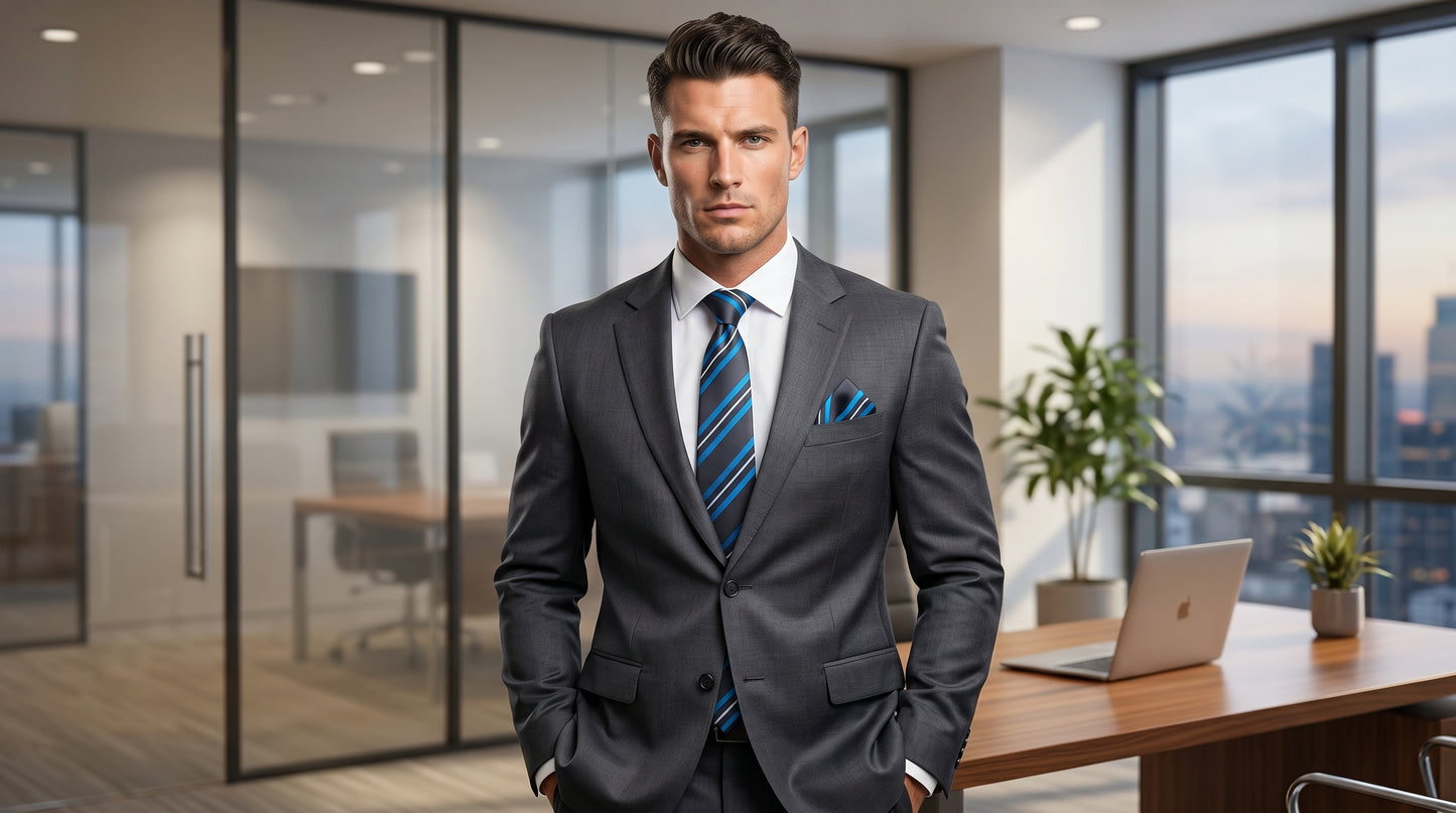 Fabio Farini Herren Krawatten Set 10er Farbmix 17 6cm/8cm