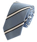 Schlips Krawatte Krawatten Binder 6cm blau weiß schwarz gestreift Fabio Farini