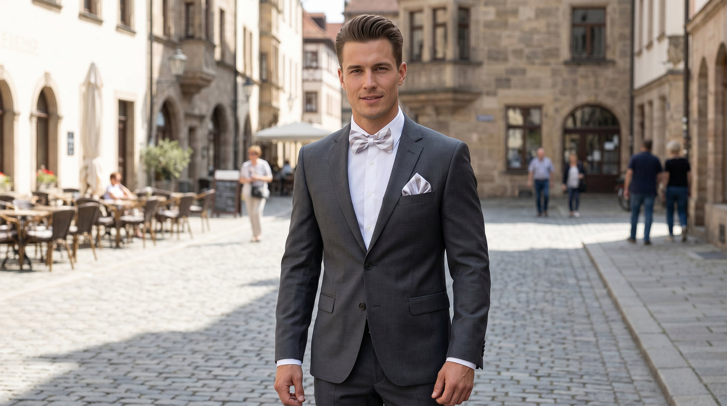 Fabio Farini Herren Fliegen Set 5er Farbmix 06 vorgebunden