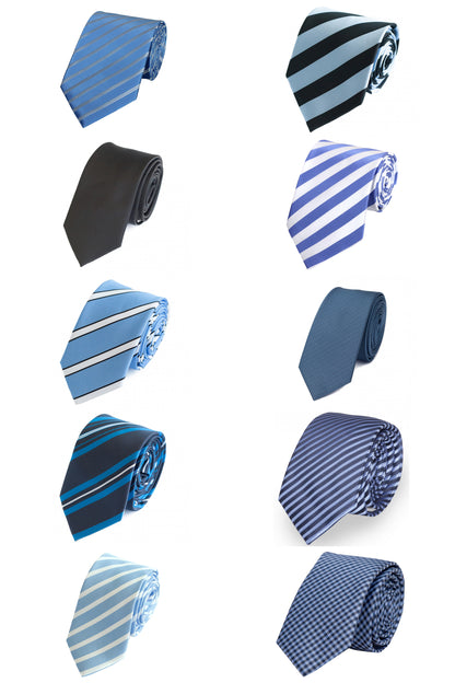 Krawatten 10er Blau 1