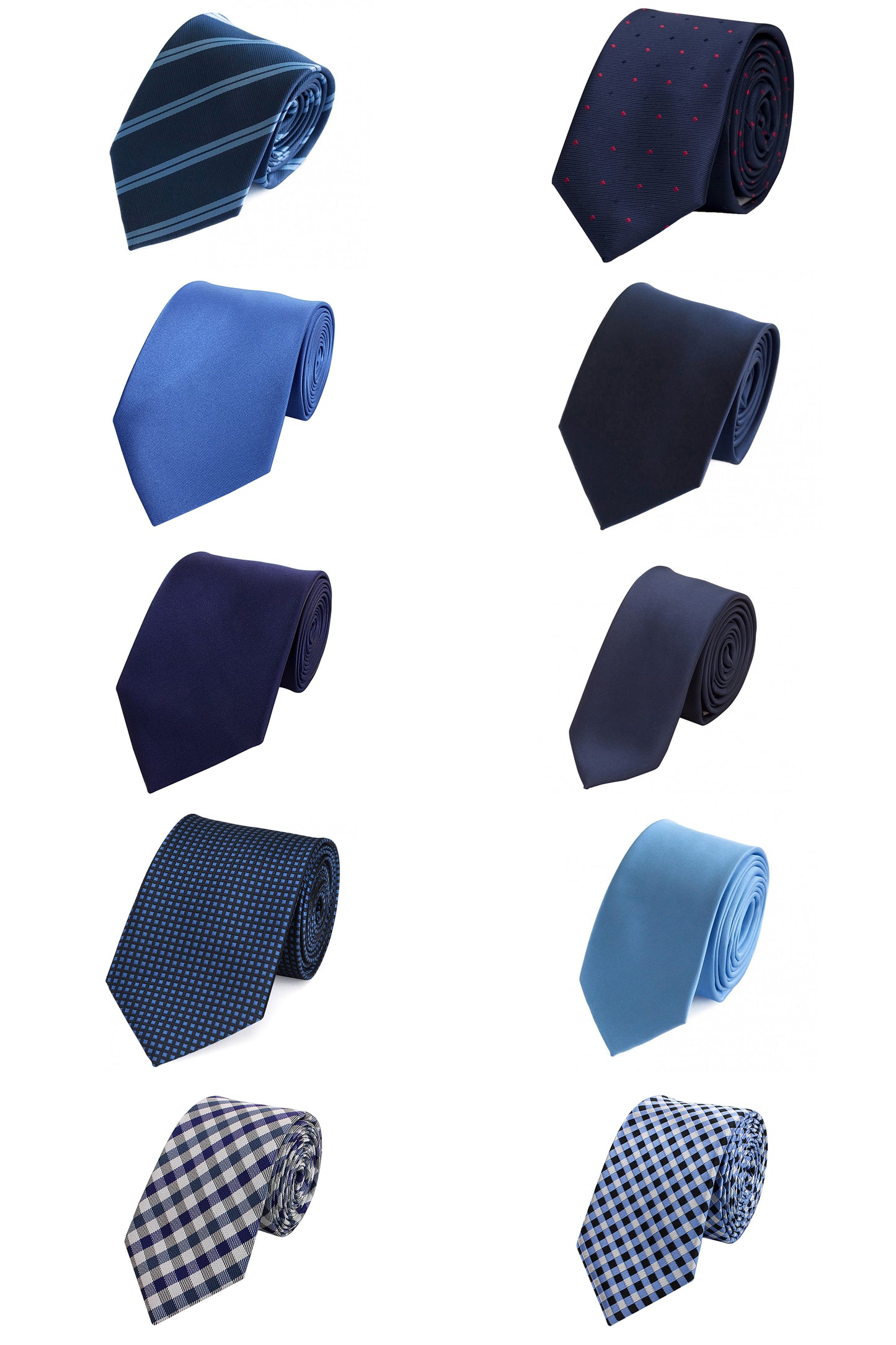 Krawatten 10er Blau 2