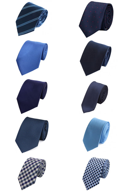 Krawatten 10er Blau 2