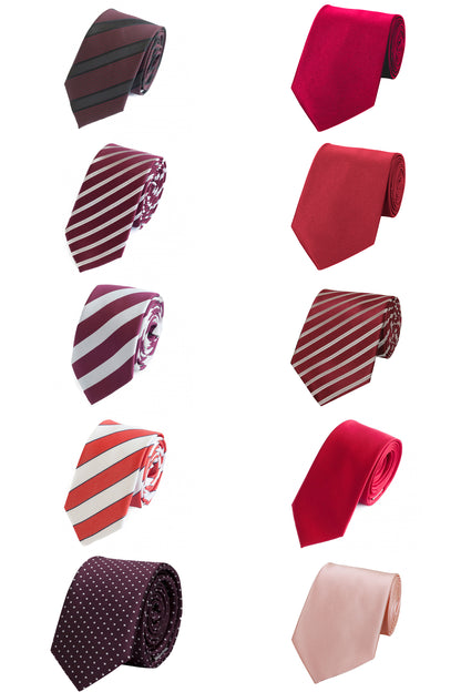 Krawatten 10er Rot