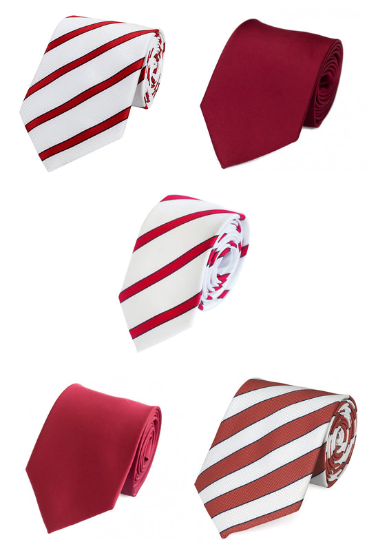 Fabio Farini Herren Krawatten Set 05er Farbmix 33 6cm/8cm