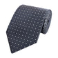 Schlips Krawatte Krawatten Binder 8cm anthrazit grau weiß gepunktet Fabio Farini