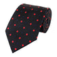 Schlips Krawatte Krawatten Binder 8cm schwarz rot blau gepunktet Fabio Farini