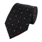 Schlips Krawatte Krawatten Binder 8cm Schwarz/Rot gepunktet Fabio Farini
