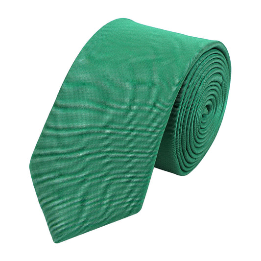 Schlips Krawatte Krawatten Binder Schmal 6cm grün uni Fabio Farini